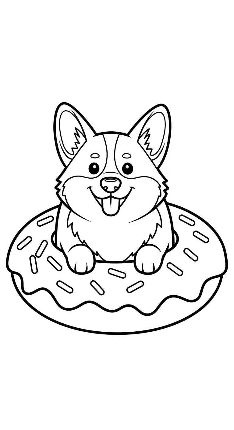 coloriage Corgi a colorier en ligne