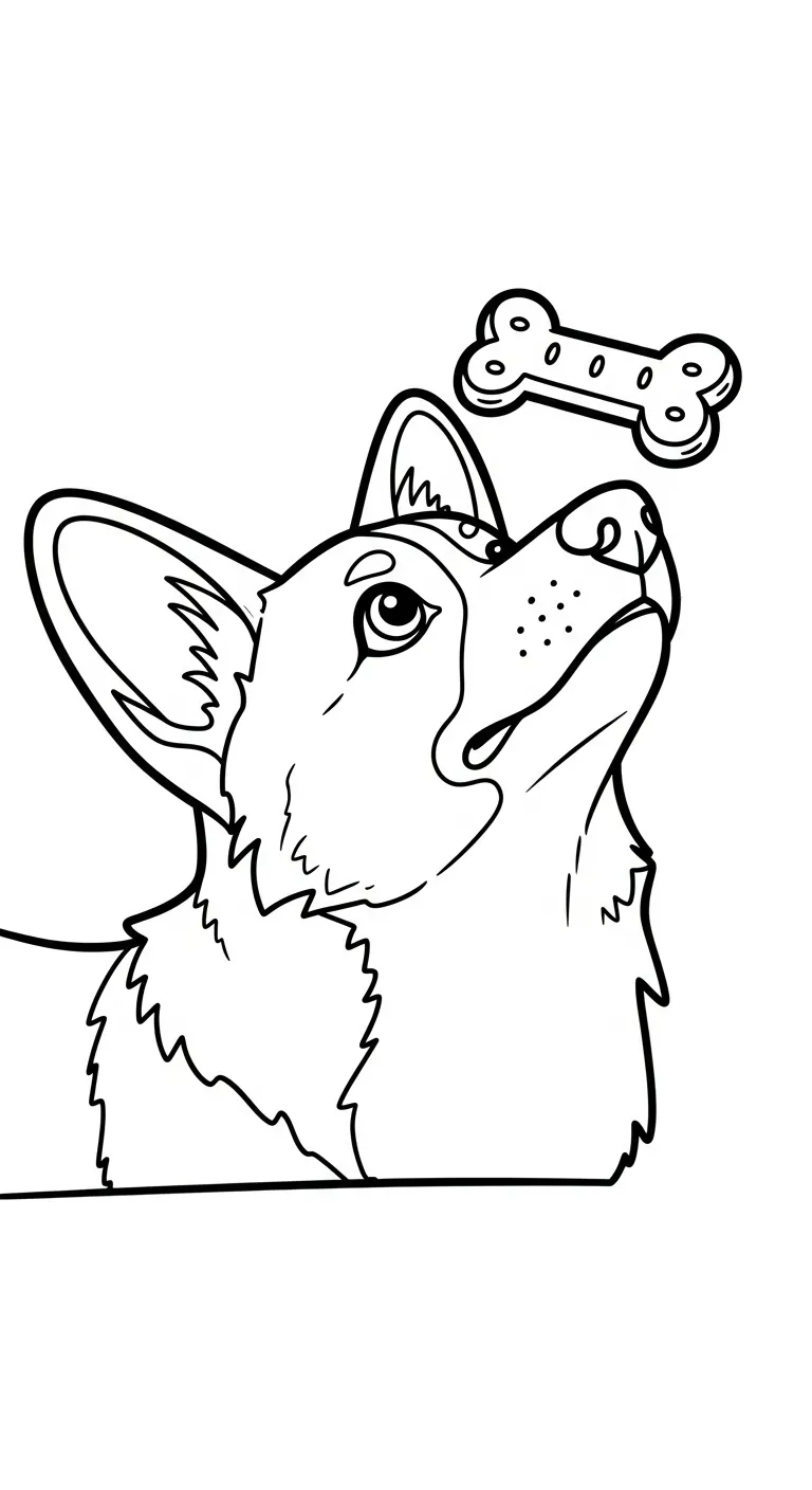 coloriage Corgi pour enfants