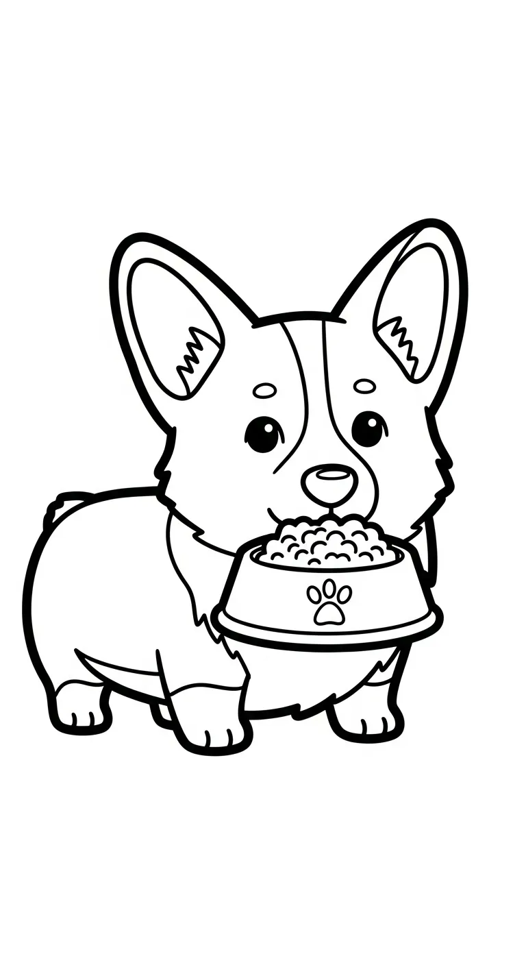 coloriage Corgi pour enfant de 7 ans 1
