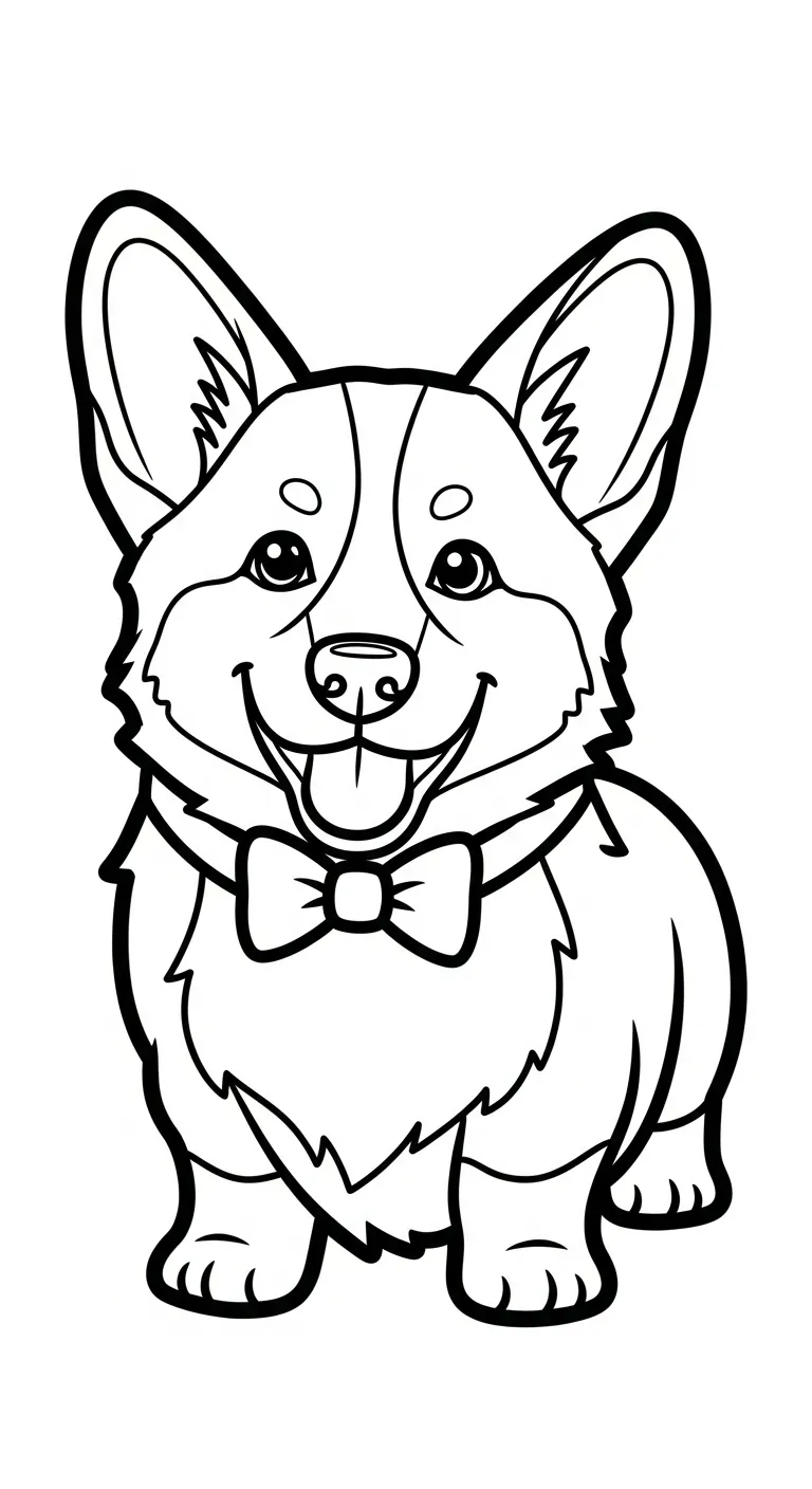 coloriage Corgi pour enfant de 10 ans 1