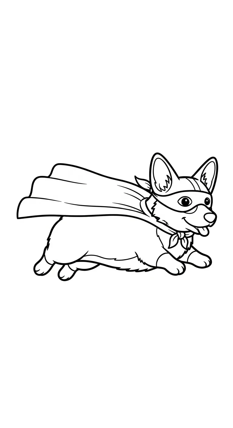 coloriage Corgi à imprimer pour enfant de 10 ans 1