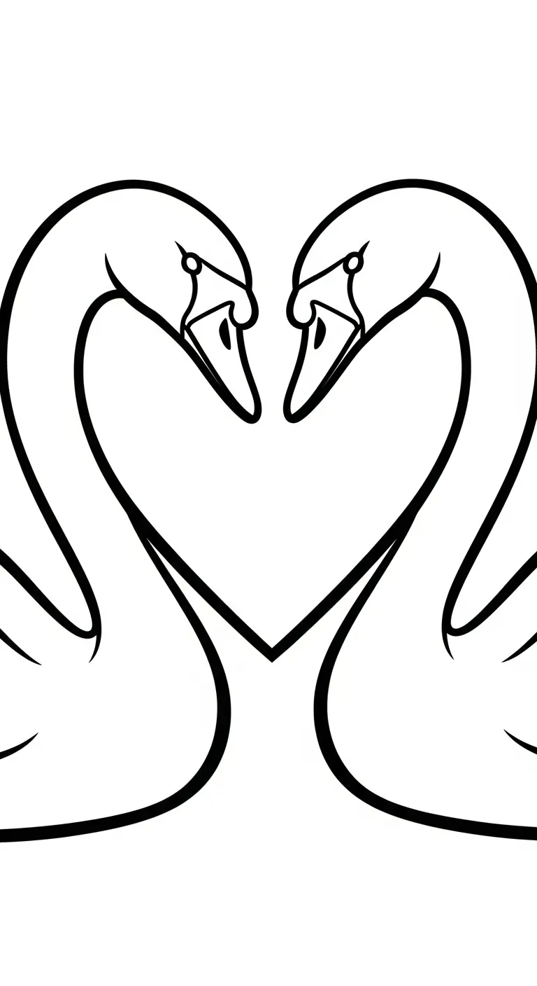 coloriage Cygne pour enfant de 3 ans 1
