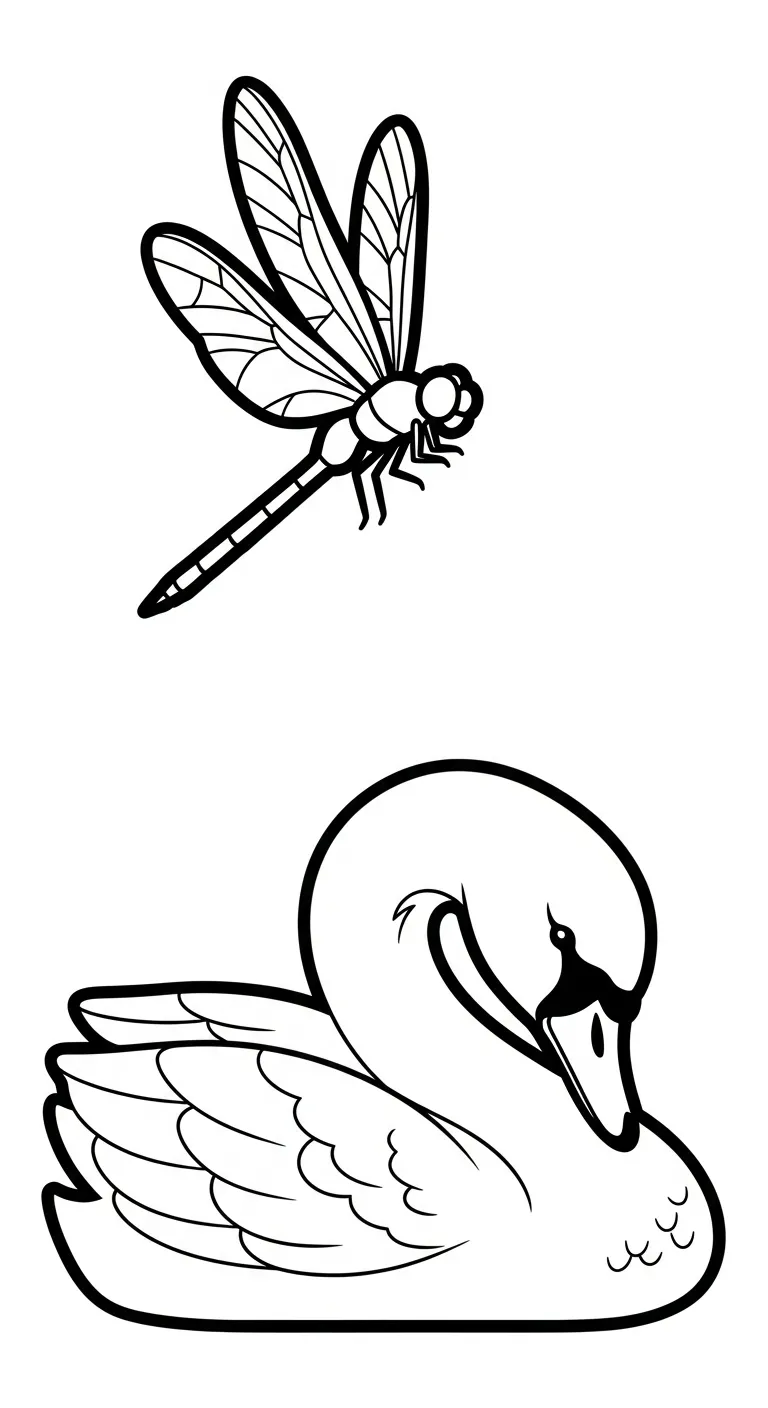 coloriage Cygne à imprimer pdf