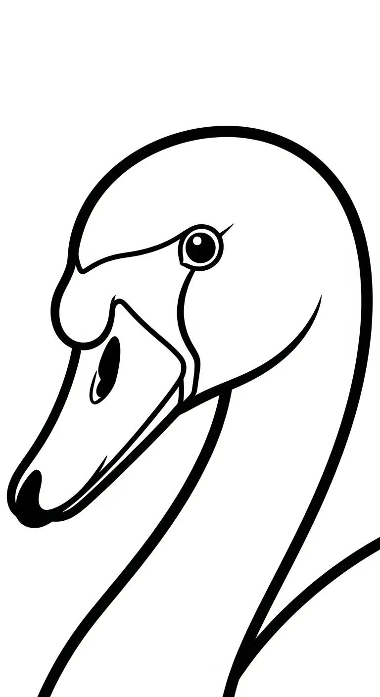 coloriage Cygne pour enfants à télécharger