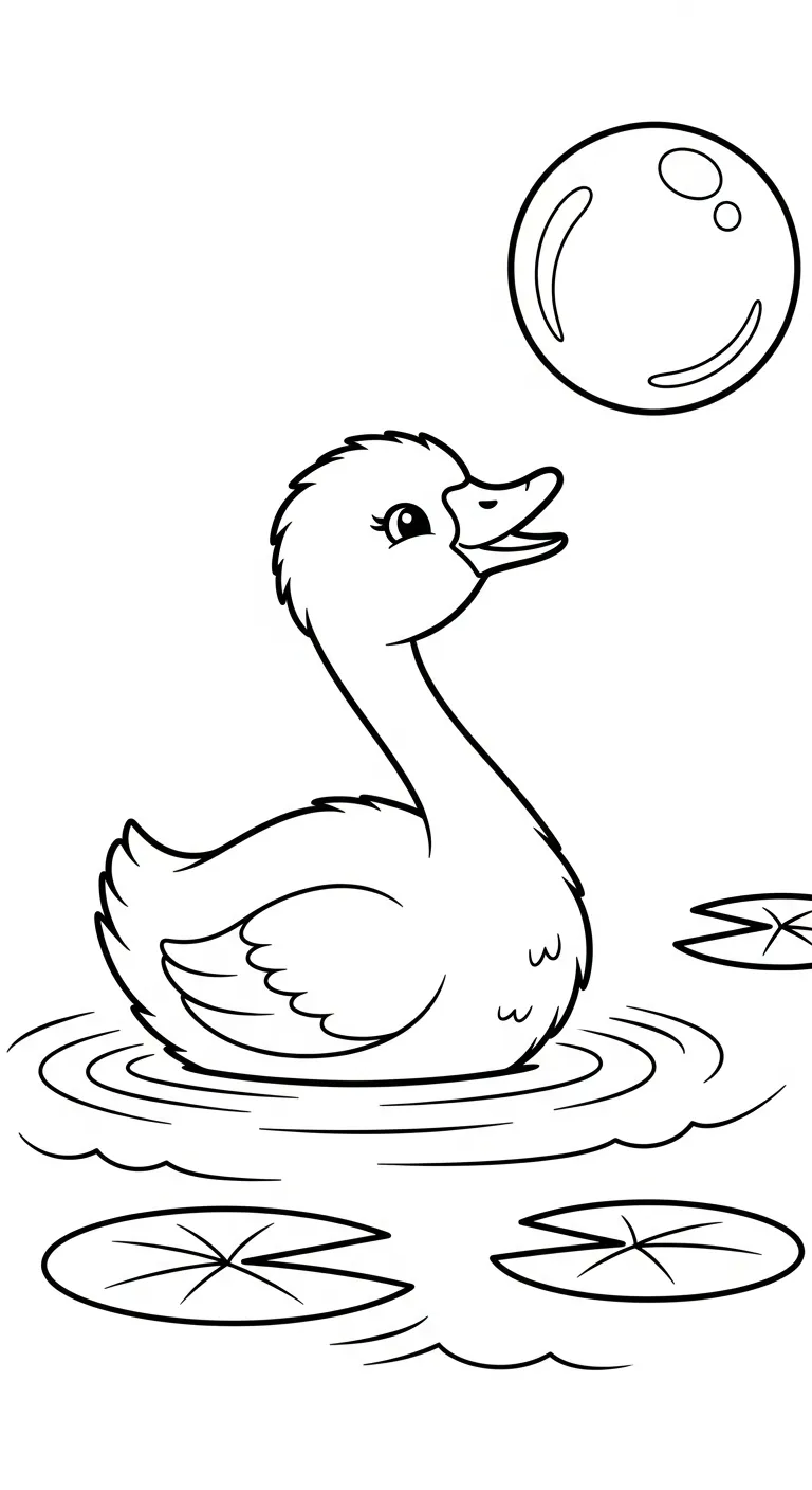 coloriage Cygne gratuit en ligne