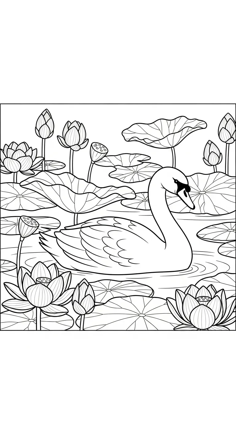 a imprimer coloriage Cygne gratuit