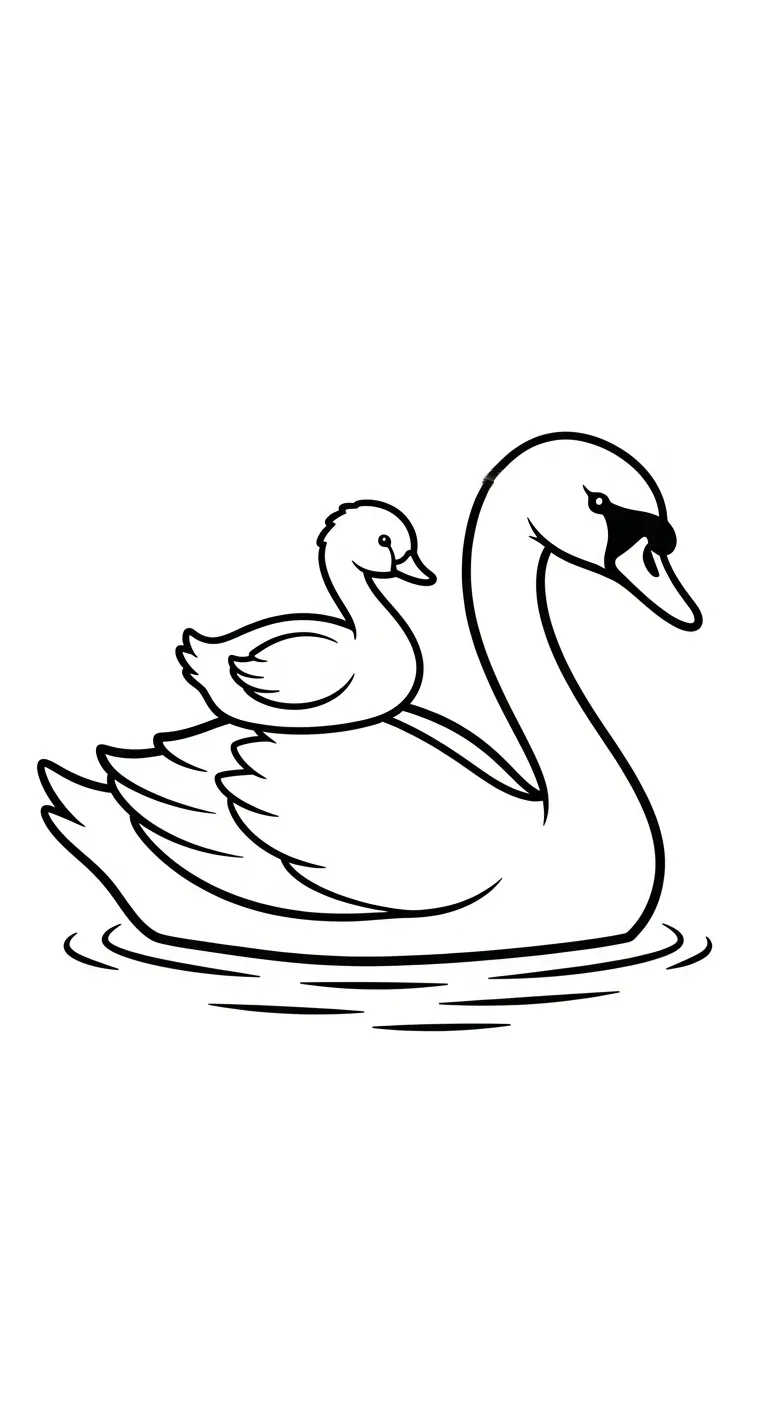 imprimer coloriage Cygne