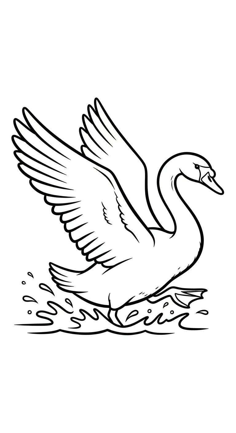 coloriage Cygne educatif pour enfant