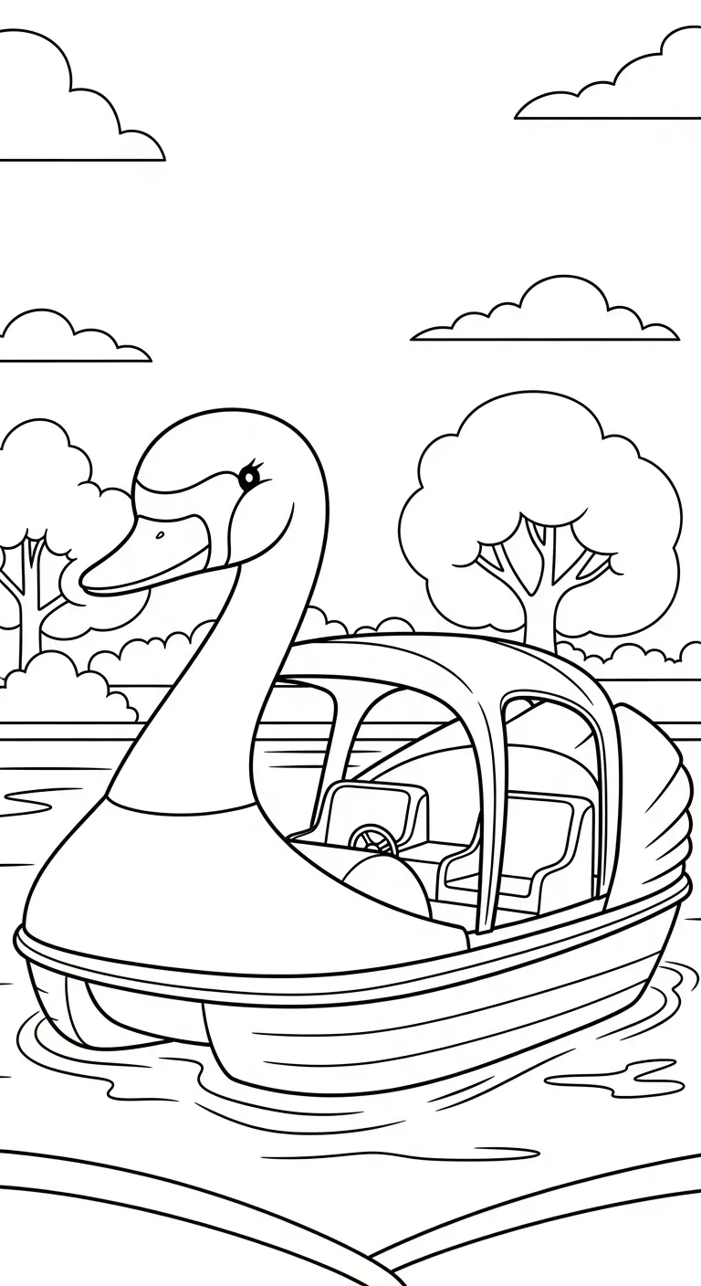 coloriage Cygne pour enfant de 5 ans