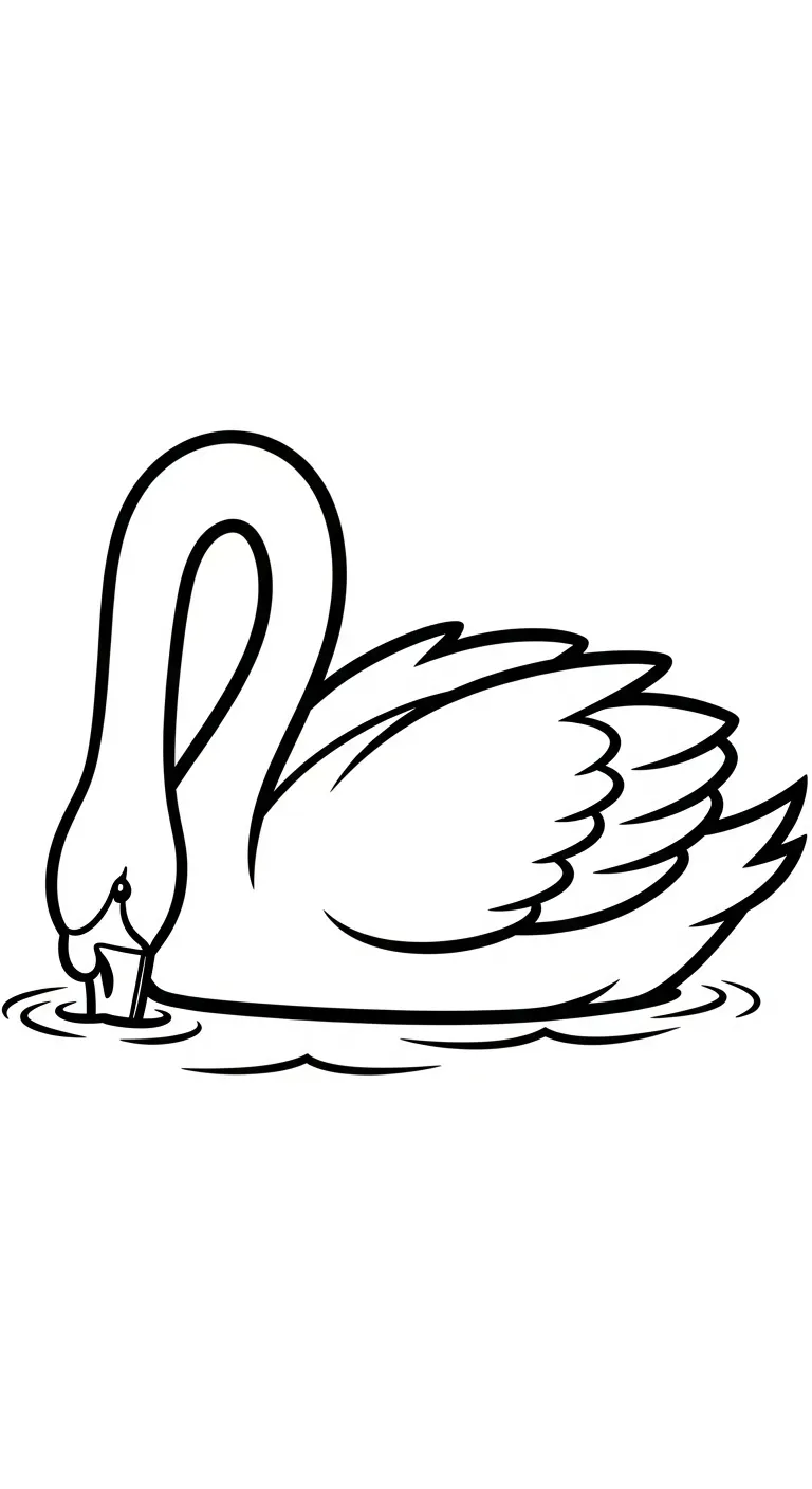 coloriage Cygne pour enfants à imprimer