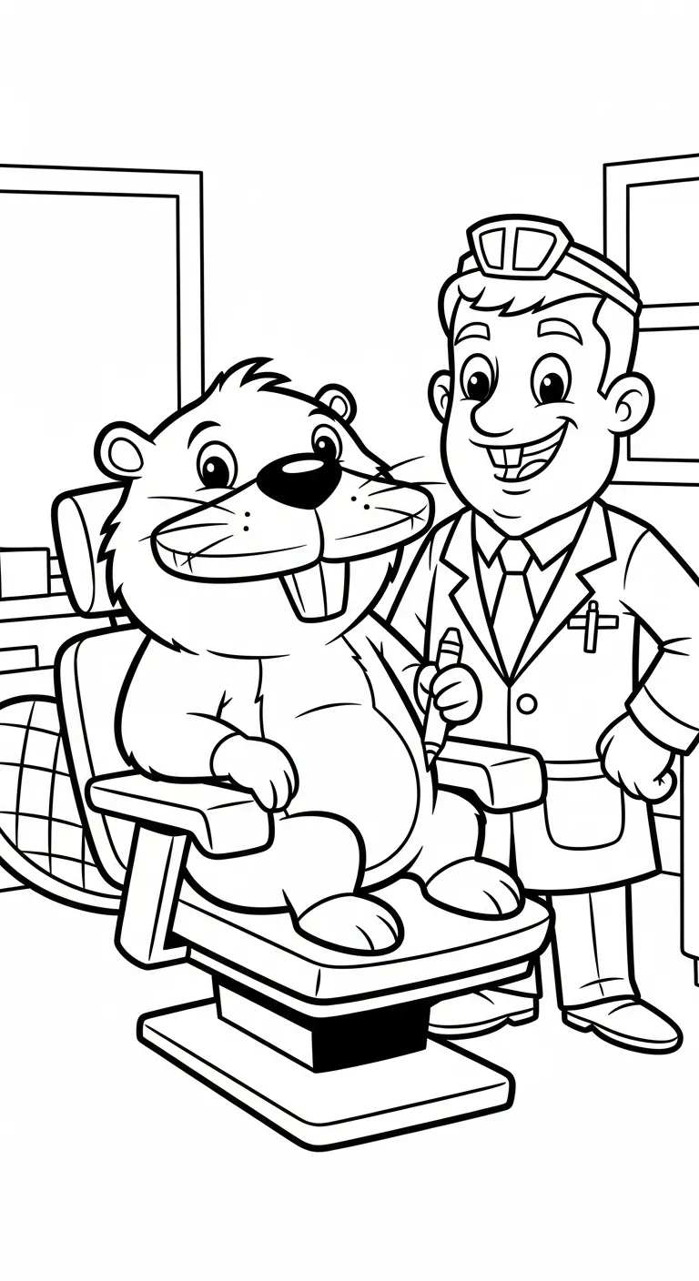 coloriage Dentiste et decoupage
