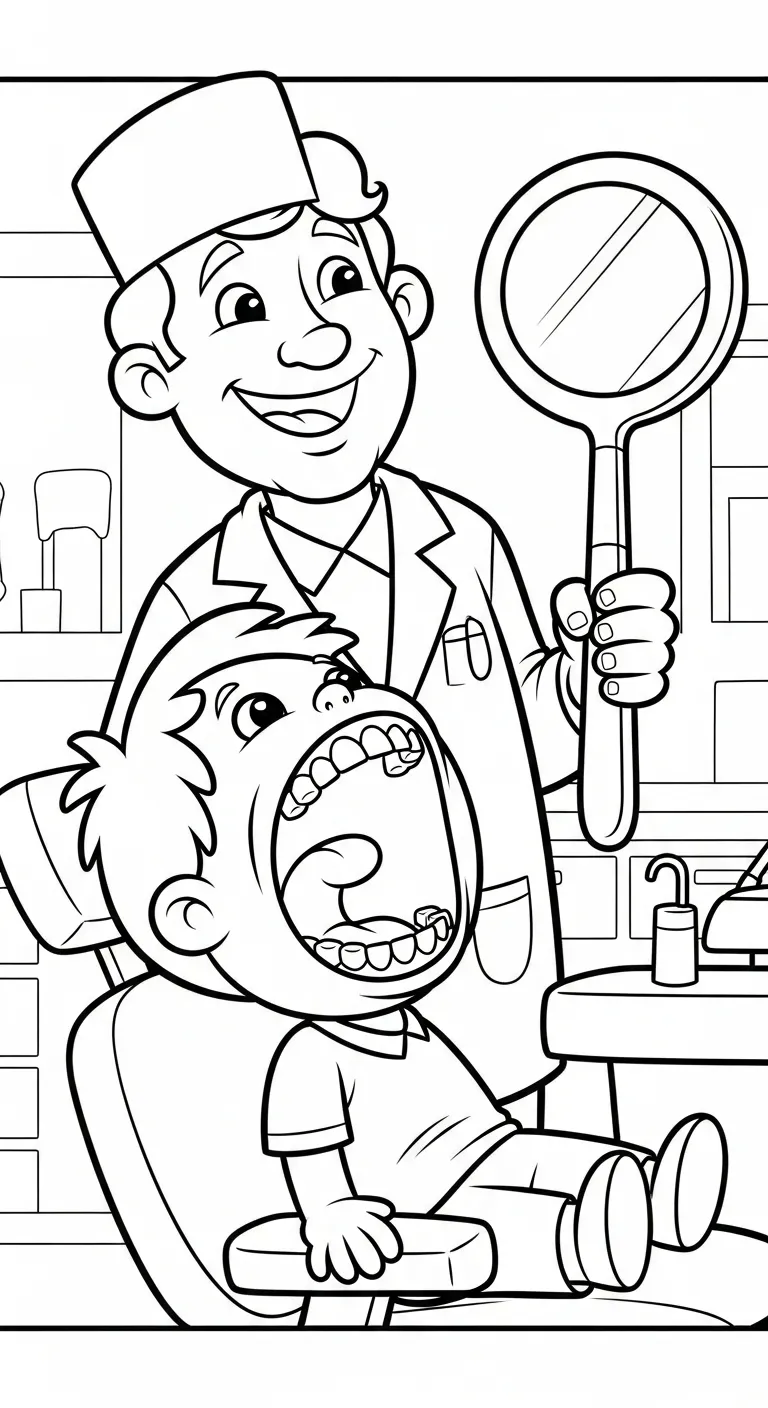 coloriage Dentiste à imprimer pdf