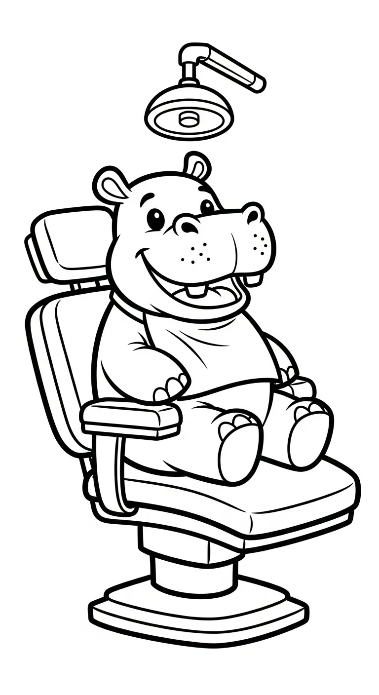 coloriage Dentiste a imprimer pour enfant de 4 ans