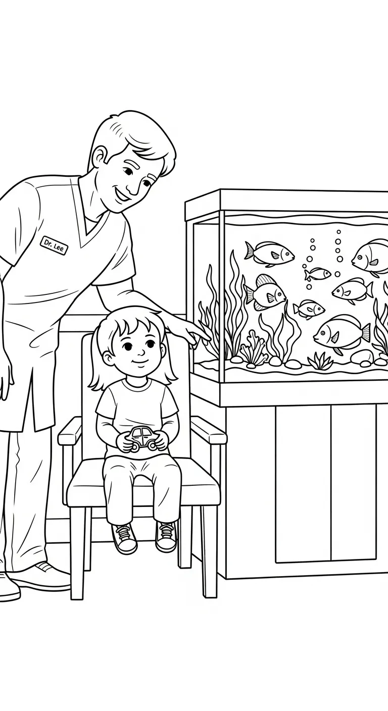 coloriage Dentiste gratuit à imprimer