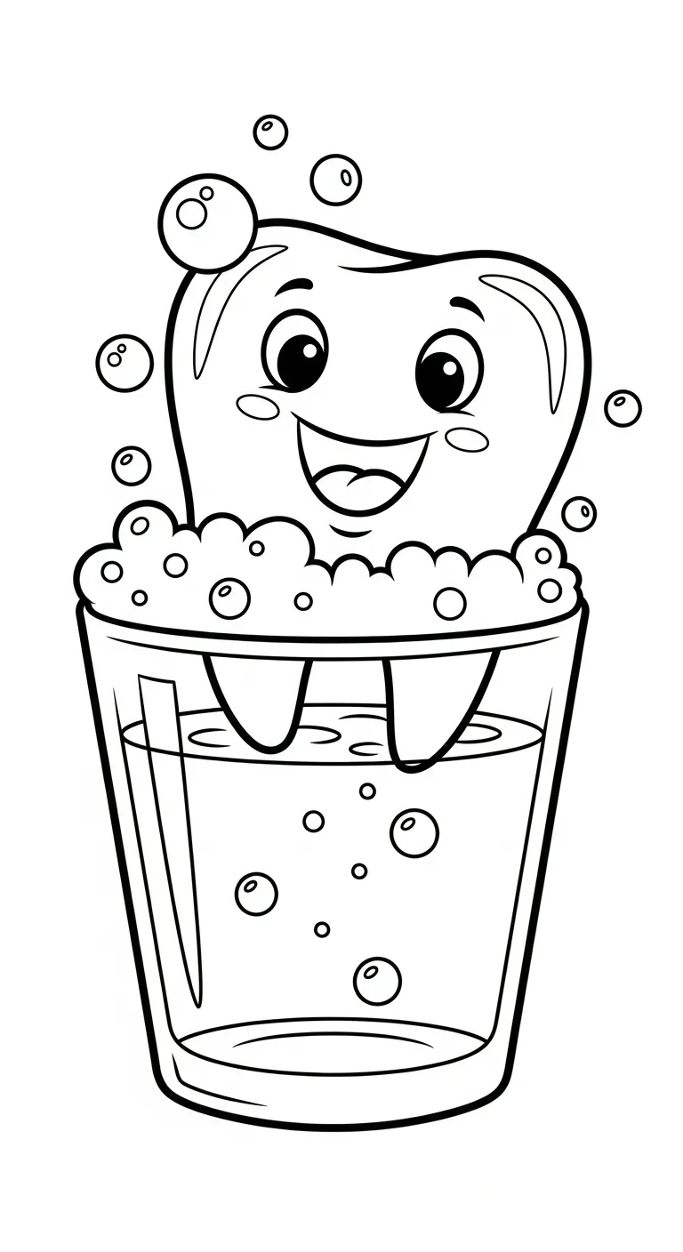 coloriage Dentiste à imprimer pour enfant de 8 ans