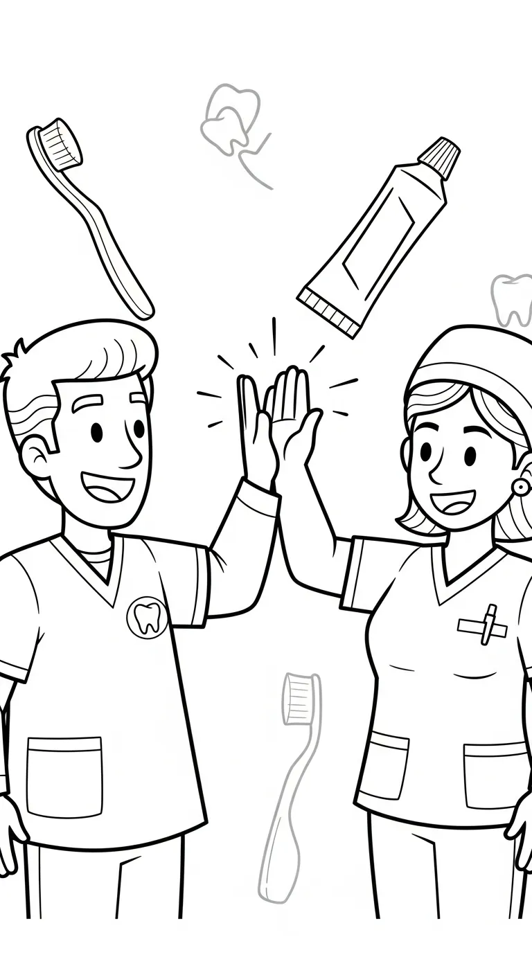 coloriage Dentiste pour enfants à imprimer