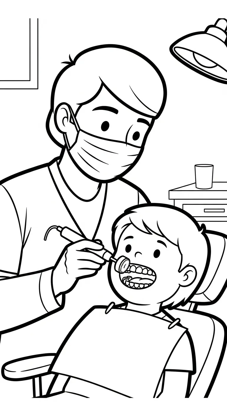 coloriage Dentiste pour enfants a imprimer gratuit