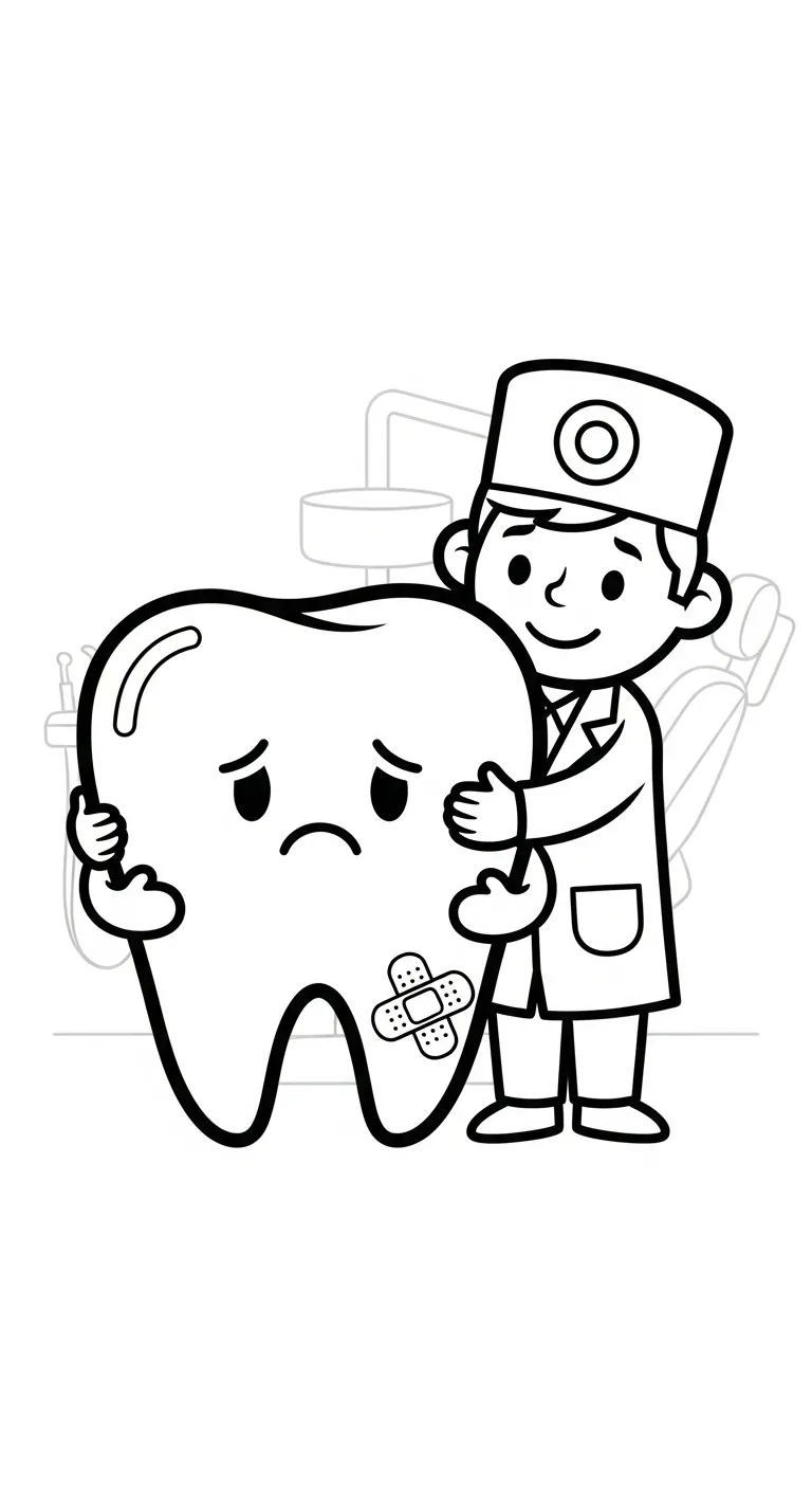 coloriage Dentiste gratuit pour enfants