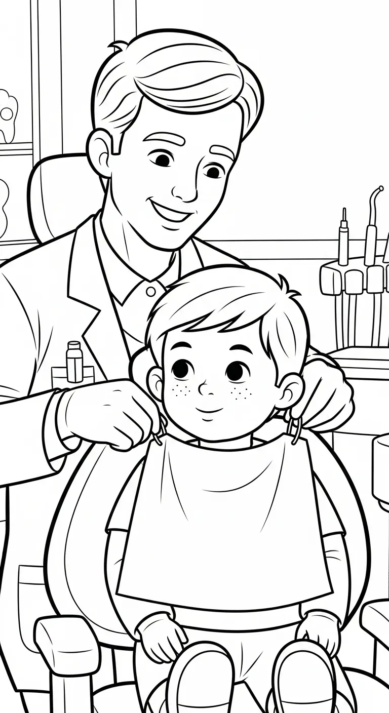 imprimer coloriage Dentiste