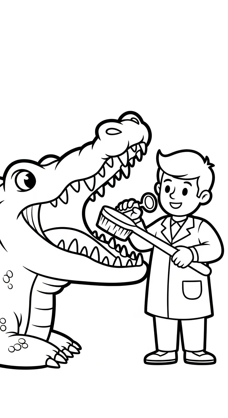 coloriage Dentiste pour enfants a imprimer