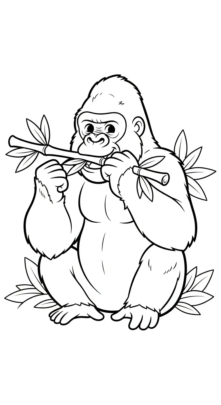 coloriage Gorille gratuit à imprimer 1