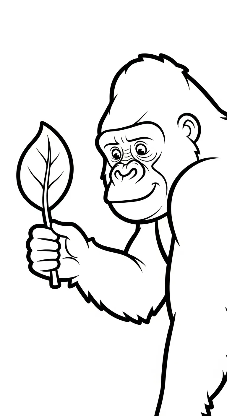 coloriage Gorille pour primaire