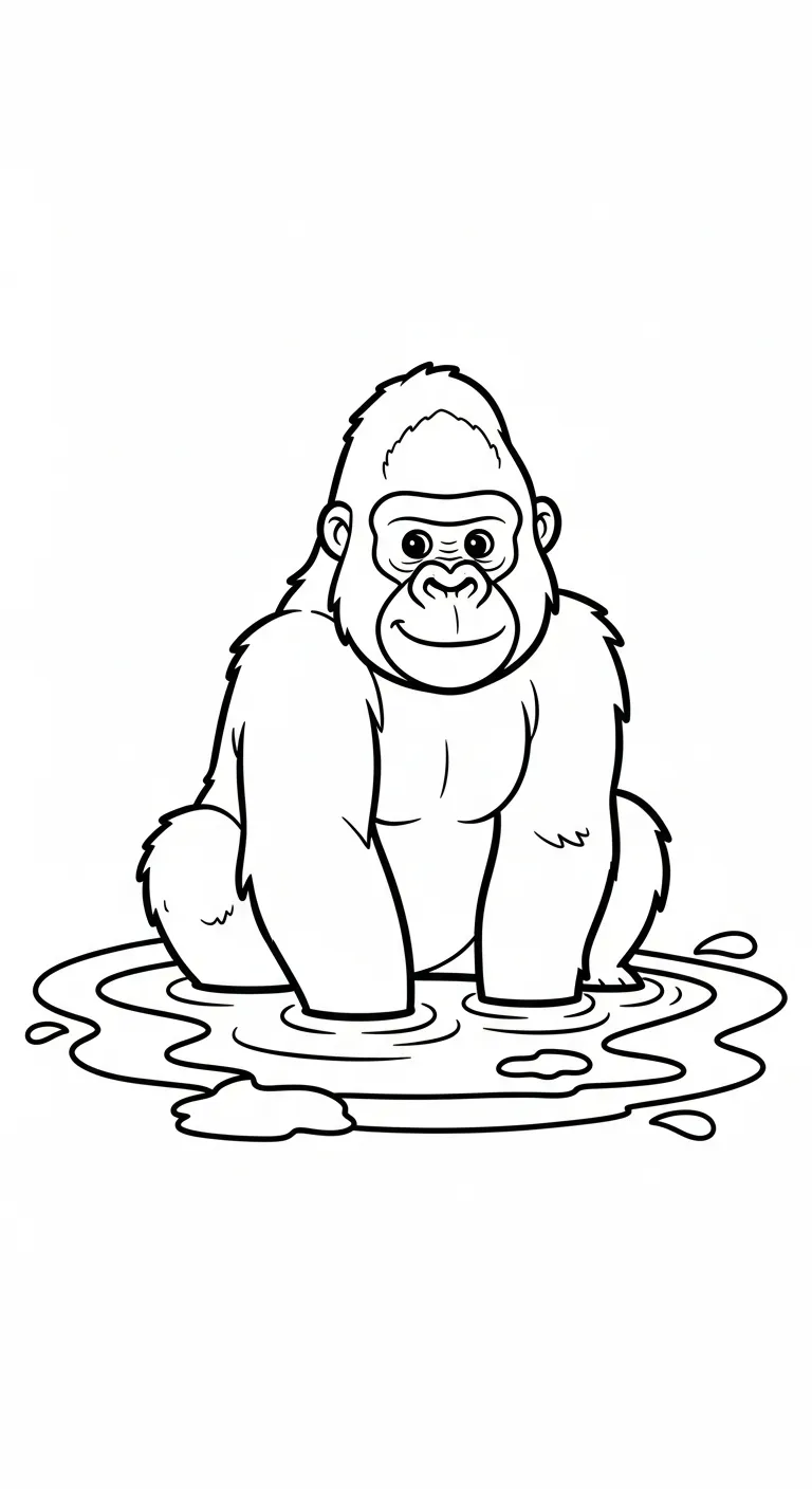 coloriage Gorille gratuit