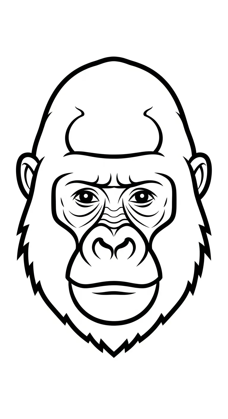 coloriage Gorille gratuit à imprimer