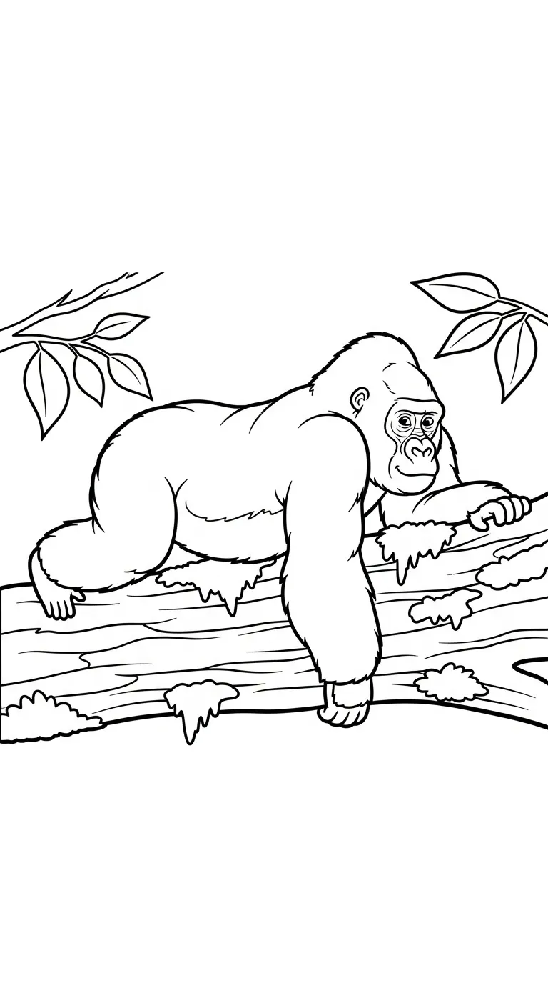 télécharger coloriage Gorille gratuit