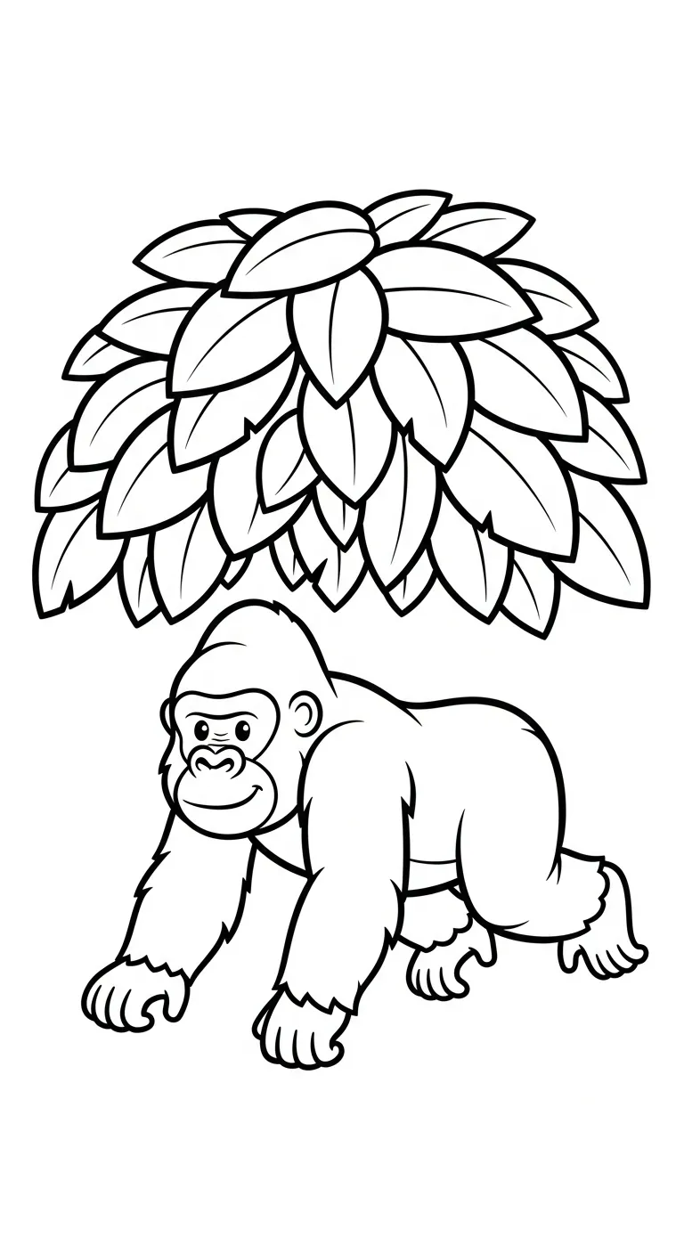 imprimer coloriage Gorille