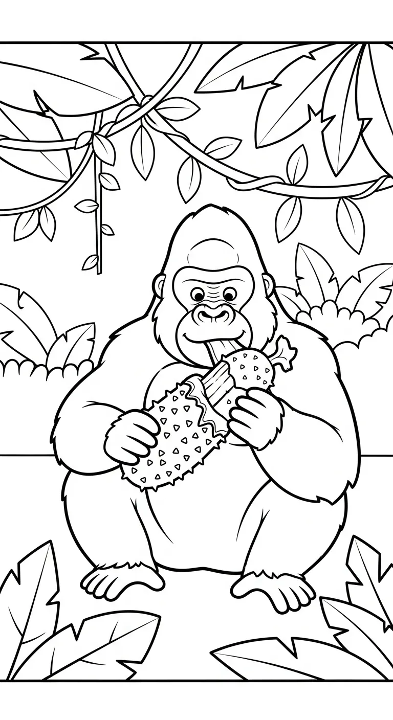 coloriage Gorille a imprimer gratuitement