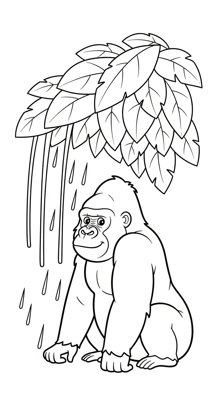 coloriage Gorille educatif pour enfant 1