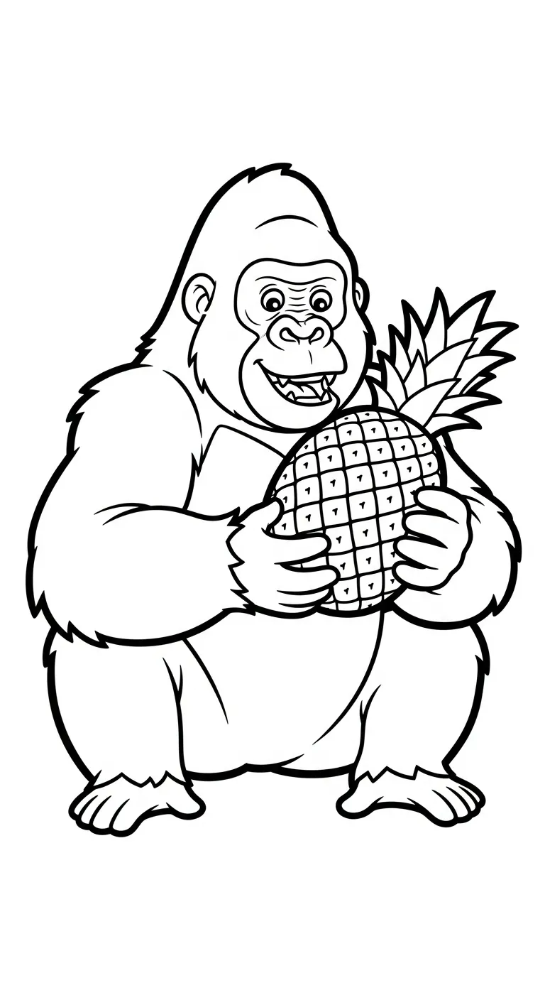 coloriage Gorille pour enfant de 2 ans