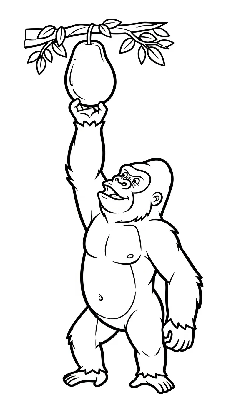 coloriage Gorille à imprimer pour enfants