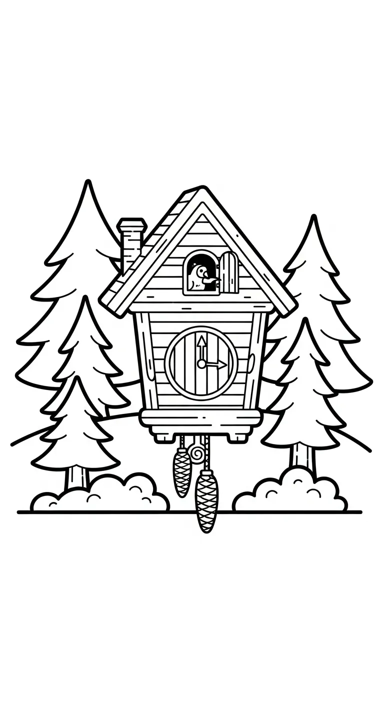 coloriage Horloge pour enfant gratuit 1