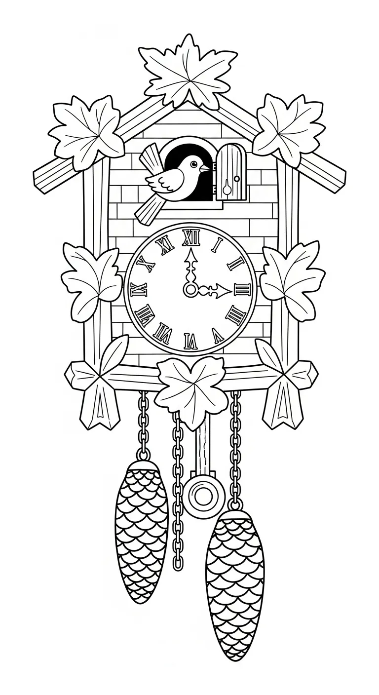 coloriage Horloge pour primaire