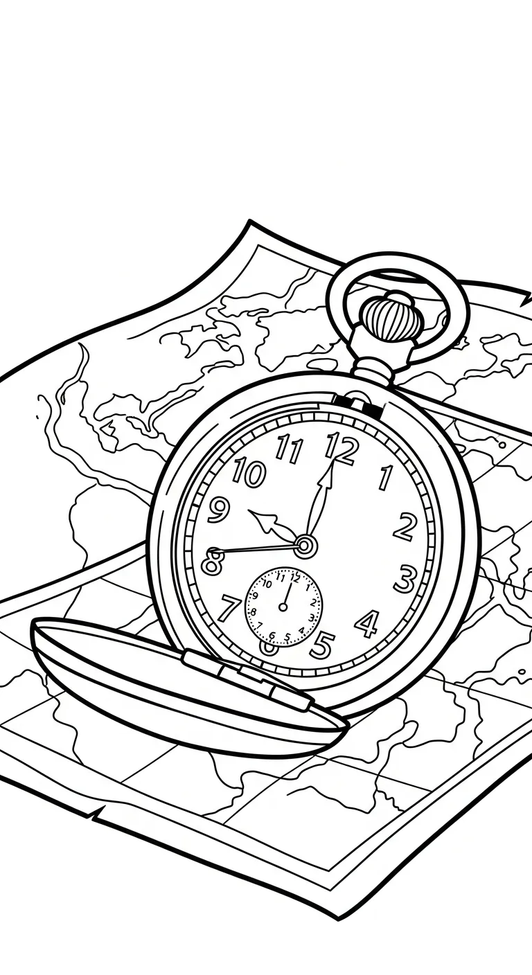 coloriage Horloge a imprimer