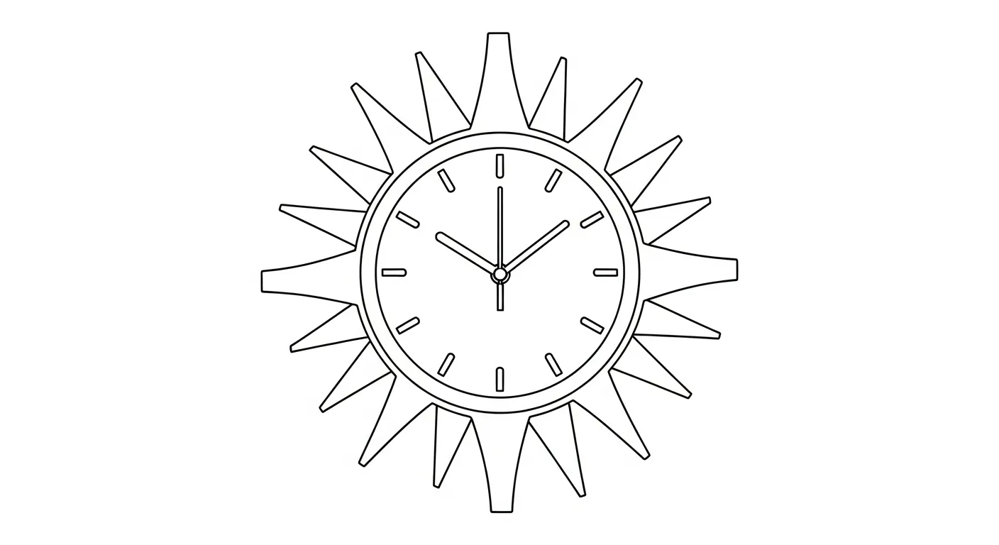 coloriage Horloge à imprimer pour enfants