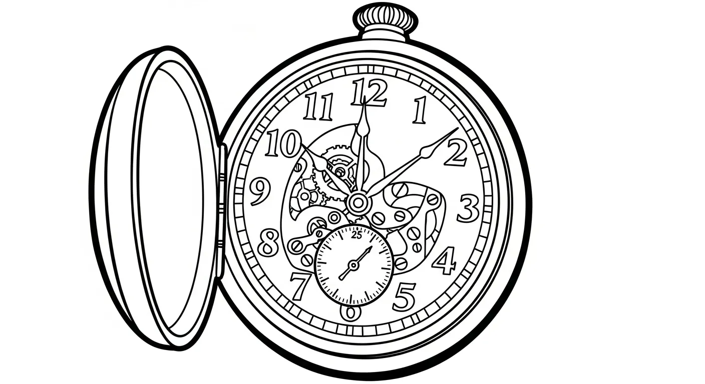 coloriage Horloge à imprimer gratuitement 1