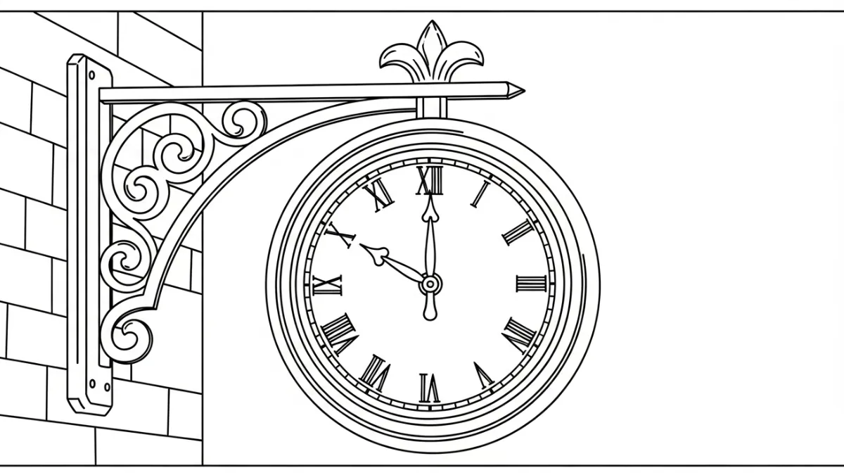 coloriage Horloge en ligne pour enfant