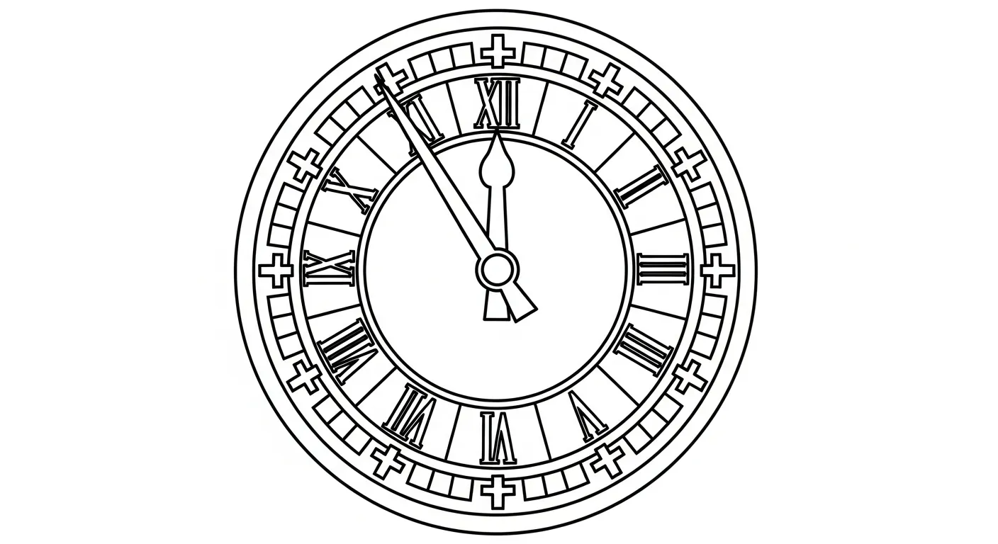 coloriage Horloge a imprimer 1