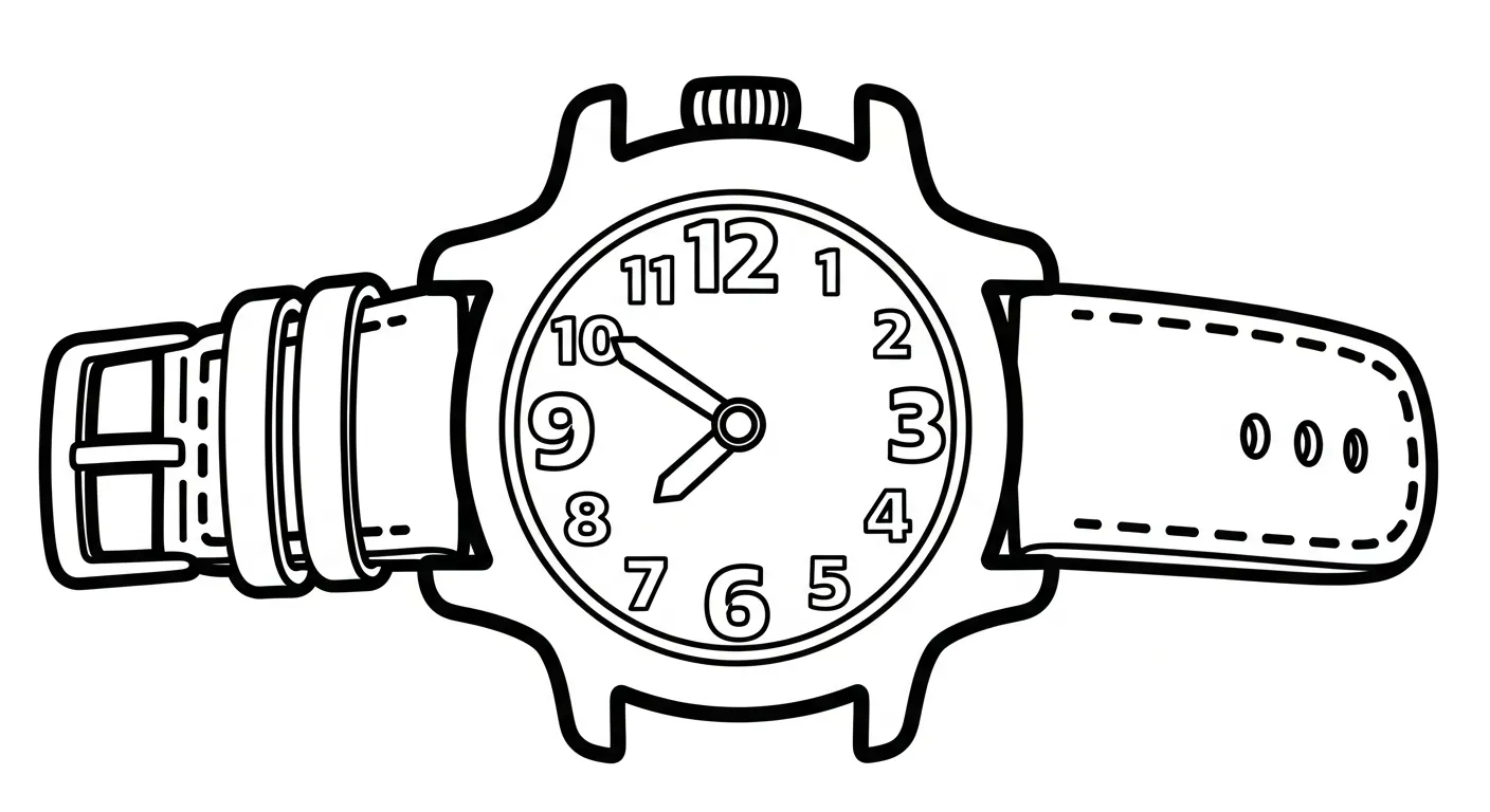 coloriage Horloge pour enfant a imprimer gratuit 1