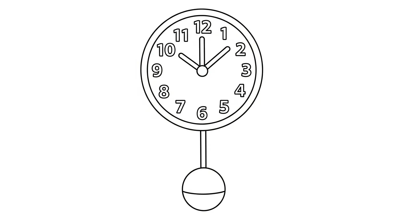 coloriage Horloge pour bebe a imprimer