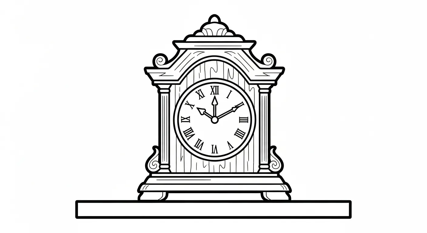coloriage Horloge pour enfant gratuit 2