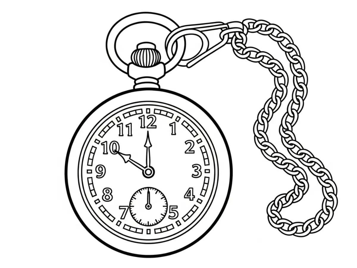 coloriage Horloge a colorier en ligne