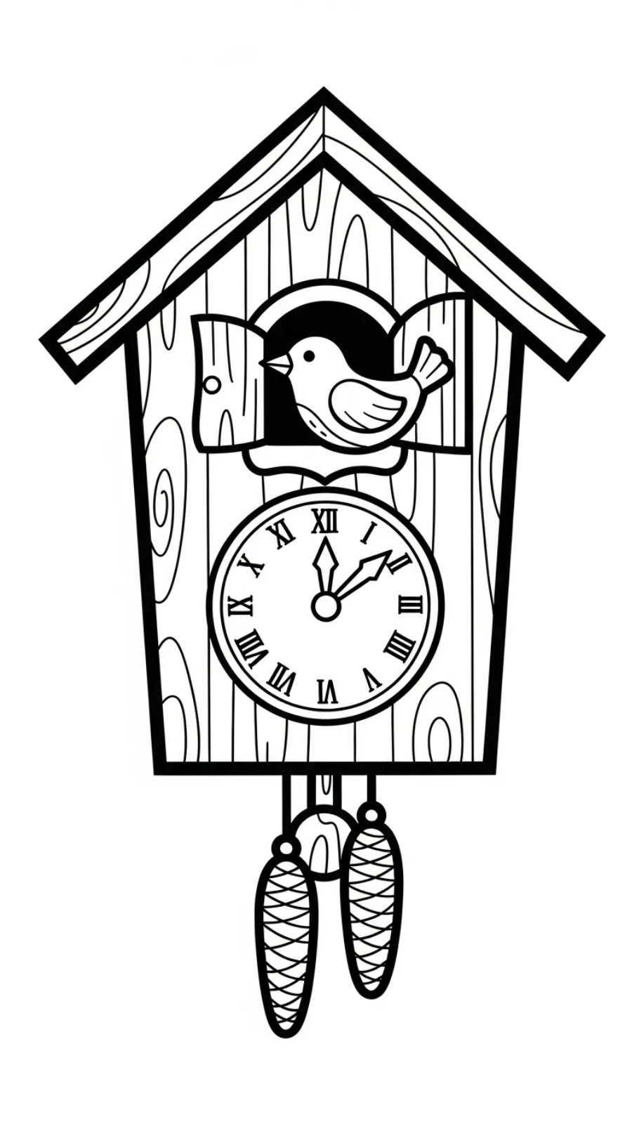 coloriage Horloge pour enfant de 8 ans