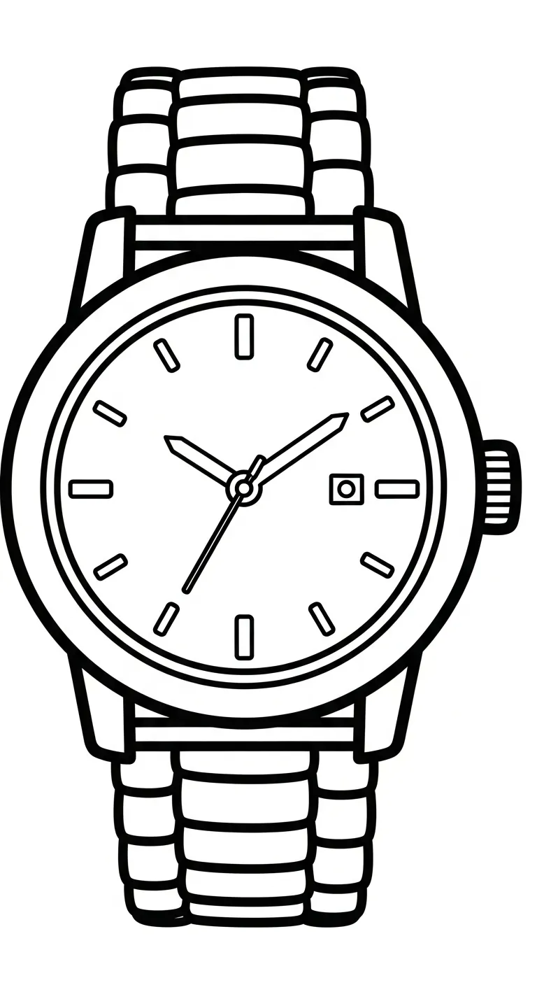 imprimer coloriage Horloge gratuit