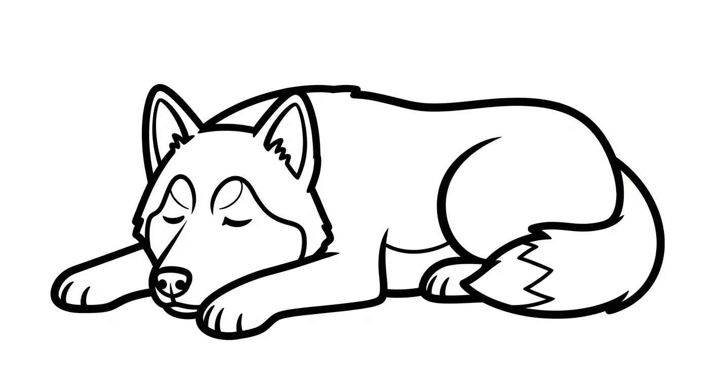 coloriage Husky à imprimer pdf gratuit