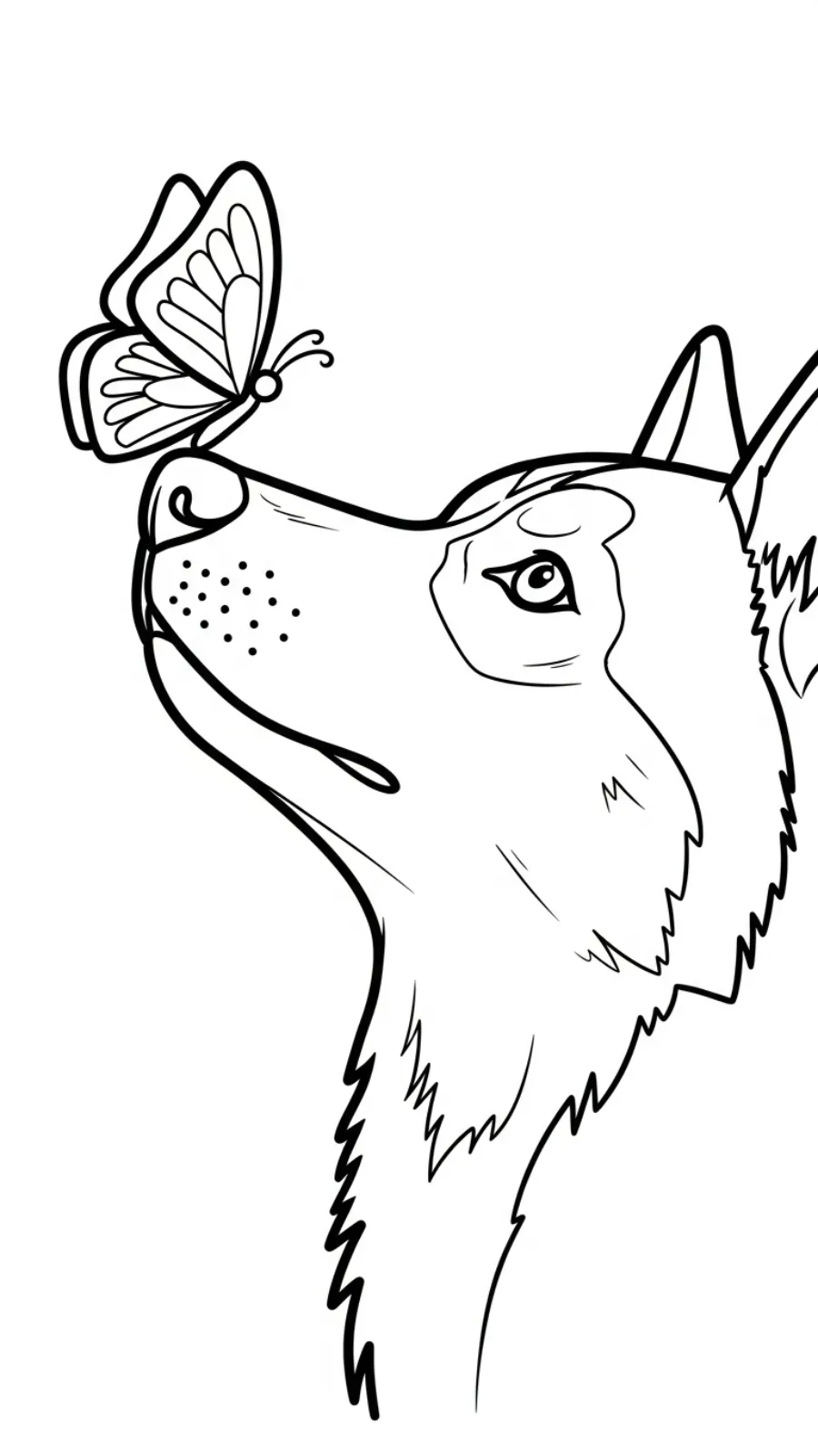 coloriage Husky a colorier en ligne gratuitement