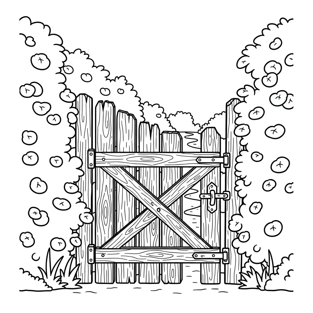 coloriage Jardin pour enfant de 6 ans